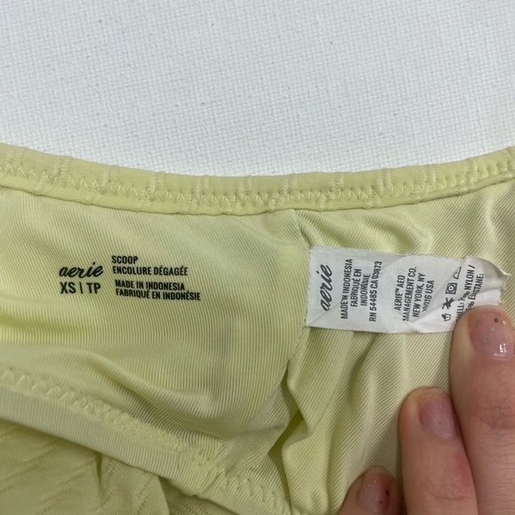 Aerie Yellow Ribbed Longline Bikini Top - Picture 3 of 3